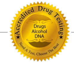 Accredited Drug Testing gold qualification seal
